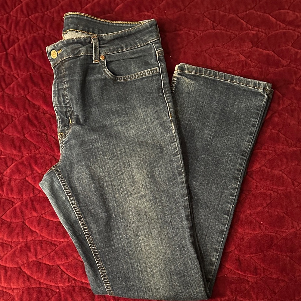 Dickies Women's Boot Cut Jeans in Dark Blue